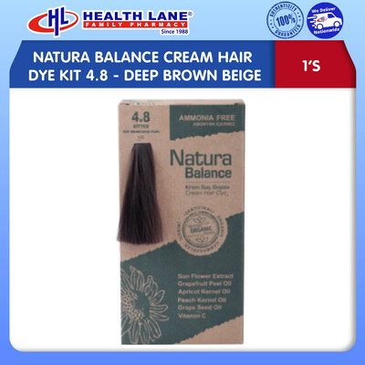 NATURA BALANCE KRIM RAMBUT DYE KIT 4.8 - DEEP BROWN BEIGE PEARL